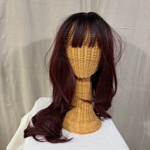 (NWT) Nayasa Long Black/Red Ombre Layered Wig with Bangs